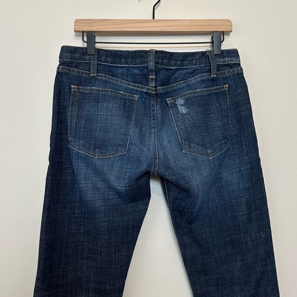 CURRENT/ELLIOT Ripped Distressed Straight Leg Released Raw Hem Jeans - 27 - Picture 6 of 8